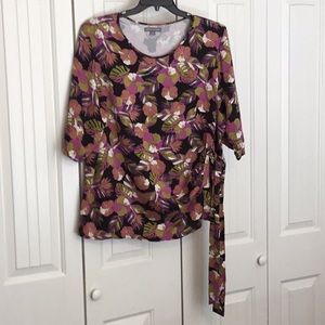 Jessica London blouse, size 26W, 3/4 sleeve